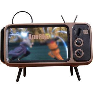 Wireless Bluetooth Speakers Retro TV Style Stand Holder, Cartoon Desktop Bracket